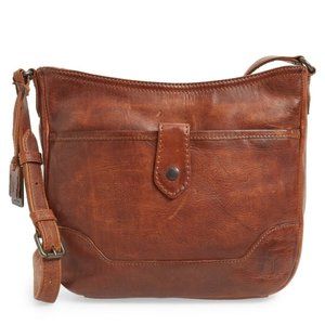 Frye Melissa Button Crossbody in Cognac